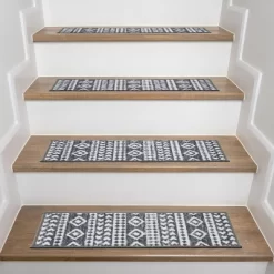 World Rug Gallery Geometric Bohemian Non-Slip Stair Treads -Fashion Home Decor Store GUEST c8ed4ac6 95eb 4857 99b4 89b907c0069f
