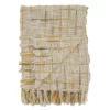 Saro Lifestyle Cross Hatch Weave Throw, 50x60 Inches, Beige