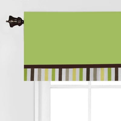 Bacati - Mod Stripes Green/yellow/brown Window Valance 5 Bacati - Mod Stripes Green/yellow/brown Window Valance - Image 3