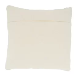 Saro Lifestyle Fringe Boho Decorative Pillow Cover, Ivory, 18"