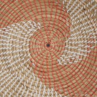 Set Of 6 Seagrass Plate Handmade Patterned Basket Wall Decors Orange - Olivia & May 7 Set Of 6 Seagrass Plate Handmade Patterned Basket Wall Decors Orange - Olivia & May - Image 5