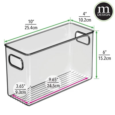 MDesign Plastic Home Office Storage Organizer, 16" Long, 4 Pack 9 MDesign Plastic Home Office Storage Organizer, 16" Long, 4 Pack - Image 7