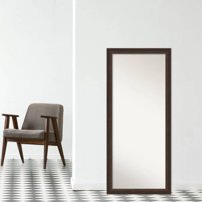 29" X 65" Non-Beveled Lara Bronze Wood Full Length Floor Leaner Mirror - Amanti Art 10 29" X 65" Non-Beveled Lara Bronze Wood Full Length Floor Leaner Mirror - Amanti Art - Image 8