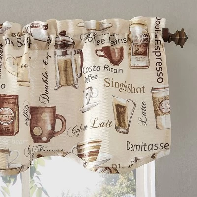 Bristol Coffee Shop Semi-Sheer Rod Pocket Kitchen Curtain Valance And Tiers Set Ivory - No. 918 3 Bristol Coffee Shop Semi-Sheer Rod Pocket Kitchen Curtain Valance And Tiers Set Ivory - No. 918