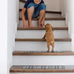 World Rug Gallery Geometric Bohemian Non-Slip Stair Treads -Fashion Home Decor Store GUEST cd906125 78d5 4a97 84c8 95f79473e6dd