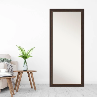 29" X 65" Non-Beveled Lara Bronze Wood Full Length Floor Leaner Mirror - Amanti Art 9 29" X 65" Non-Beveled Lara Bronze Wood Full Length Floor Leaner Mirror - Amanti Art - Image 7
