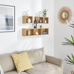 3pc Bauhaus Floating Geometric Cubby Wall Shelf Set - Danya B. -Fashion Home Decor Store GUEST cf50f391 77a4 4a76 a3b1 d28ff2c61f29