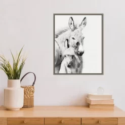 16" X 20" Donkey Portrait V By PH Burchett Framed Canvas Wall Art - Amanti Art -Fashion Home Decor Store GUEST cf685cc5 0008 4ab4 a139 679ae5a922f7