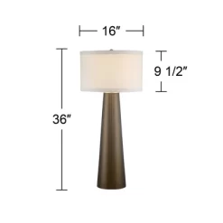 Possini Euro Design Karen Modern Table Lamp 36" Tall Dark Gold Glass With Table Top Dimmer Off White Fabric Drum Shade For Bedroom Living Room Bedside 10 Possini Euro Design Karen Modern Table Lamp 36" Tall Dark Gold Glass With Table Top Dimmer Off White Fabric Drum Shade For Bedroom Living Room Bedside -Fashion Home Decor Store GUEST cfef7d8d 90e2 4c2c b118 e2d6aa9110ee