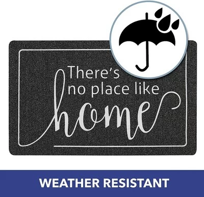 J&V TEXTILES "No Place Like Home" Outdoor Rubber Doormat 18" X 30" 4 J&V TEXTILES "No Place Like Home" Outdoor Rubber Doormat 18" X 30" - Image 2