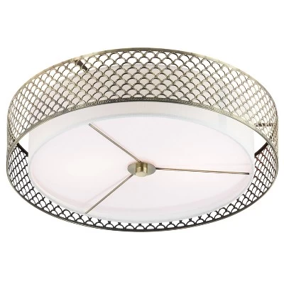 18.25" Leyla Glam Brushed Semi-Flush Mount Ceiling Fixture Sconce Gold - River Of Goods 10 18.25" Leyla Glam Brushed Semi-Flush Mount Ceiling Fixture Sconce Gold - River Of Goods - Image 9