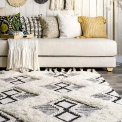 NuLOOM Yara Shaggy Helix Diamonds Area Rug -Fashion Home Decor Store GUEST d3478fa9 bea0 4a5e b89a f84e7978fed2