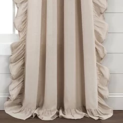 Linen Ruffle Window Curtain Panels Light - Lush Décor -Fashion Home Decor Store GUEST d3ba48c2 b0bd 4778 9906 b7f1bebabffd