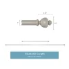 1-Inch Curtain Rod- Decorative Modern Urn Finials And Hardware- For Home Decor In Bedroom And Kitchen, 66-120-Inch By Hastings Home (Gray) -Fashion Home Decor Store GUEST d4bde063 15d5 44c4 bae0 9dab7224374b