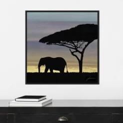 22" X 22" Savanna Elephant I By James Burghardt Framed Canvas Wall Art Black - Amanti Art -Fashion Home Decor Store GUEST d50a23f0 f213 412b bdff faf124d098d5