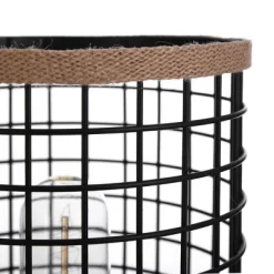 20" Metal Table Lamp With Caged Shade Black/Natural - StyleCraft 9 20" Metal Table Lamp With Caged Shade Black/Natural - StyleCraft -Fashion Home Decor Store GUEST d59e7546 69b1 44d5 965e acecd349df23