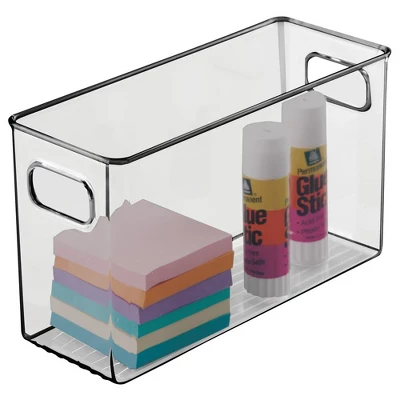 MDesign Plastic Home Office Storage Organizer, 16" Long, 4 Pack 7 MDesign Plastic Home Office Storage Organizer, 16" Long, 4 Pack - Image 5