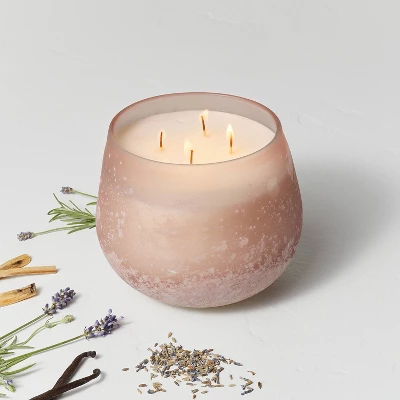 Reflection Fashion Glass Candle Pink - Casaluna™ 3 Reflection Fashion Glass Candle Pink - Casaluna™