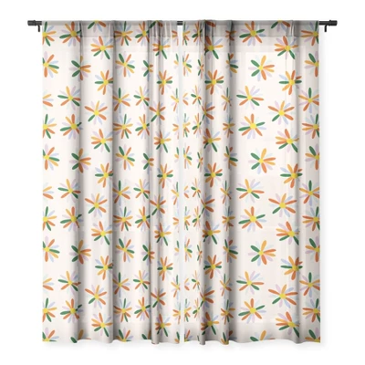 Lane And Lucia Patchwork Daisies Single Panel Sheer Window Curtain - Society6 4 Lane And Lucia Patchwork Daisies Single Panel Sheer Window Curtain - Society6 - Image 2