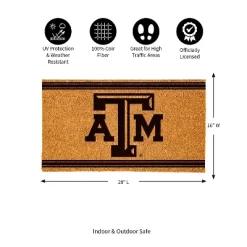 Evergreen Texas A&M Logo Turf Mat, Brown- 28 X 16 Inches Indoor Outdoor Doormat -Fashion Home Decor Store GUEST d704e491 db5e 4807 9447 85336816a2a6