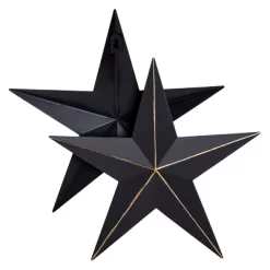 5 Pack Texas Star Rustic Metal Outdoor Wall Home Decor For Patio, Porch, Garden (Bronze, 12 X 12 In)