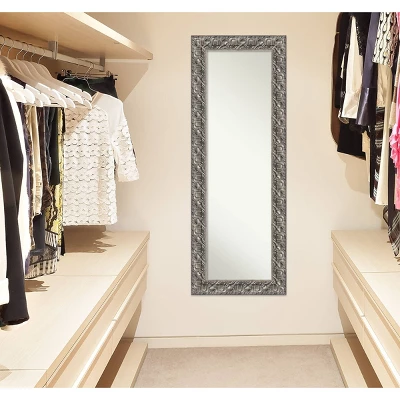 20" X 54" Non-Beveled Silver Luxor Wood On The Door Mirror - Amanti Art 8 20" X 54" Non-Beveled Silver Luxor Wood On The Door Mirror - Amanti Art - Image 6