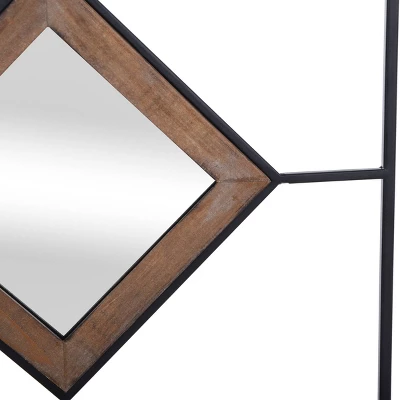Jasper Diamond Tile Wall Mirror Black/White - StyleCraft 4 Jasper Diamond Tile Wall Mirror Black/White - StyleCraft - Image 2
