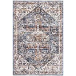 NuLOOM Hannah Distressed Traditional Medallion Fringe Area Rug -Fashion Home Decor Store GUEST d8dbfb5e 0748 498a ba4e 05d39c5c9987