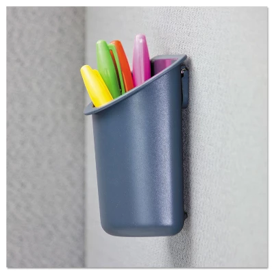 UNIVERSAL Recycled Plastic Cubicle Pencil Cup 4 1/4 X 2 1/2 X 5 Charcoal 08193 3 UNIVERSAL Recycled Plastic Cubicle Pencil Cup 4 1/4 X 2 1/2 X 5 Charcoal 08193