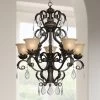 Kathy Ireland French Bronze Chandelier 31" Wide Rustic Crystal Amber Bell Glass 5-Light Fixture For Dining Room House Home Kitchen -Fashion Home Decor Store GUEST d9cece61 15aa 4dca 8de8 a0138389f472