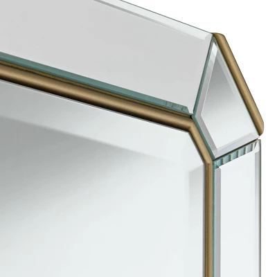 Noble Park Cassandra Rectangular Vanity Decorative Wall Mirror Modern Glam Beveled Glass Gold Wood Frame 26" Wide Bathroom Bedroom Home 4 Noble Park Cassandra Rectangular Vanity Decorative Wall Mirror Modern Glam Beveled Glass Gold Wood Frame 26" Wide Bathroom Bedroom Home - Image 2
