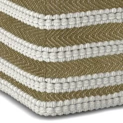 Jericho Square Woven PET Polyester Pouf Natural/White - WyndenHall -Fashion Home Decor Store GUEST daa13bd7 4e32 4bb6 8e4d 108bf9d7f730