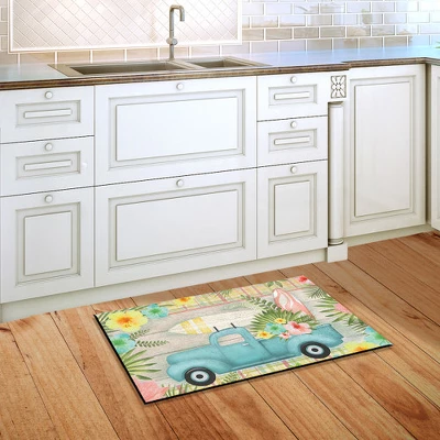 Briarwood Lane Tropical Pickup Truck Summer Doormat Floral Surfboards Indoor Outdoor 30" X 18" 5 Briarwood Lane Tropical Pickup Truck Summer Doormat Floral Surfboards Indoor Outdoor 30" X 18" - Image 3
