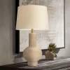 360 Lighting Sandstone Gourd 27" Tall Farmhouse Rustic Modern Coastal Table Lamp Brown Single Beige Shade Living Room Bedroom Bedside Nightstand House -Fashion Home Decor Store GUEST dd238ee0 1741 402e 8b18 198a86507c90
