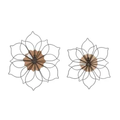 Set Of 2 Metal Floral Wall Decors Black - Olivia & May -Fashion Home Decor Store GUEST dd3dfc53 ccef 4c1c bb48 815ca43649fa