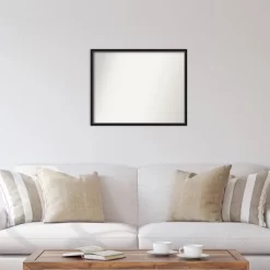 29" X 23" Non-Beveled Lucie Black Wood Wall Mirror - Amanti Art -Fashion Home Decor Store GUEST de0349b1 811b 47c5 b368 0ca50bc40bdd