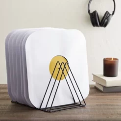 Okuna Outpost 2 Pack Metal Triangle File Storage Organizer, Home And Office Sorter For Magazines, Vinyl Records, Newspapers, Black -Fashion Home Decor Store GUEST dea2deb3 ebe0 4fdb 80e2 991d79e202c1