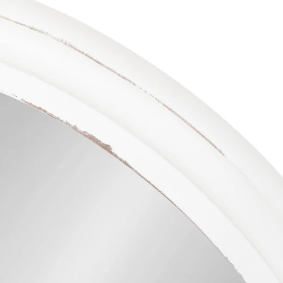 28" Mansell Round Wall Mirror White - Kate & Laurel All Things Decor 4 28" Mansell Round Wall Mirror White - Kate & Laurel All Things Decor - Image 2