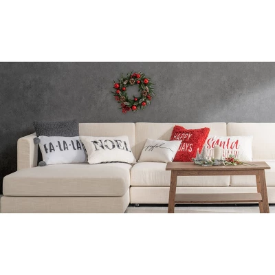 12"x20" Oversize Joyful Embroidered Lumbar Throw Pillow Ivory - Evergrace 8 12"x20" Oversize Joyful Embroidered Lumbar Throw Pillow Ivory - Evergrace - Image 6