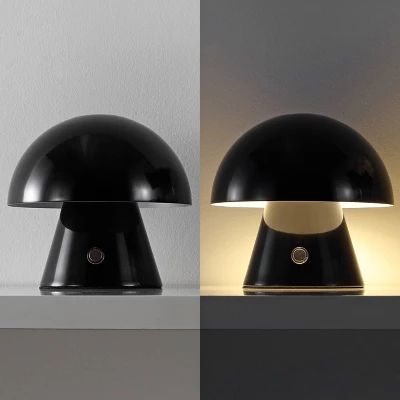 7" Porcini Contemporary Bohemian Rechargeable/Cordless Iron Integrated LED Mushroom Table Lamp - JONATHAN YFeb 11 7" Porcini Contemporary Bohemian Rechargeable/Cordless Iron Integrated LED Mushroom Table Lamp - JONATHAN YFeb - Image 9