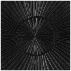 Wood Geometric Handmade Intricately Carved Radial Wall Decor Black - Olivia & May