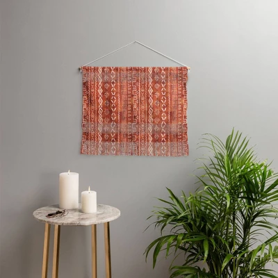 22" X 16" Small Schatzi Modern Mudcloth Rust Fiber Wall Hanging - Deny Designs 3 22" X 16" Small Schatzi Modern Mudcloth Rust Fiber Wall Hanging - Deny Designs