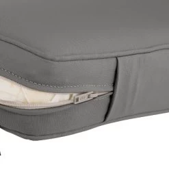 21" X 15" Montlake FadeSafe Water-Resistant Patio Lounge Back Cushion Cover Charcoal Gray - Classic Accessories