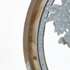 LuxenHome Metal Tree Of Life With Roots Wall Decor With Round Wood Frame -Fashion Home Decor Store GUEST e1a5ccf4 274b 42c6 88be 6b1799cf1a75