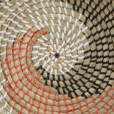 Set Of 6 Seagrass Plate Handmade Patterned Basket Wall Decors Orange - Olivia & May 11 Set Of 6 Seagrass Plate Handmade Patterned Basket Wall Decors Orange - Olivia & May - Image 9