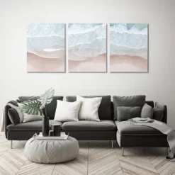 Americanflat Beach Bird's Eye By Sisi And Seb Triptych Wall Art - Set Of 3 Canvas Prints -Fashion Home Decor Store GUEST e33a6519 fe60 4b95 9b71 b2e4d7e73fef