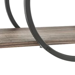 2-Tier Antigua Crossed Double Circle Wall Shelf Unit Black/Rustic - Danya B. 11 2-Tier Antigua Crossed Double Circle Wall Shelf Unit Black/Rustic - Danya B. -Fashion Home Decor Store GUEST e3ac8dbc 27b9 4149 9629 245e1411ddcb