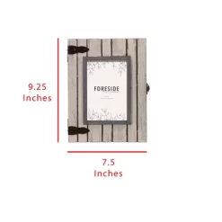 White 4 X 6 Inch Decorative Distressed Wood Shadow Box Picture Frame - Foreside Home & Garden
