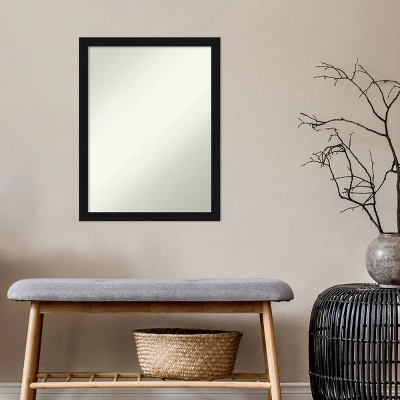 20" X 26" Non-Beveled Avon Black Narrow Wall Mirror - Amanti Art 9 20" X 26" Non-Beveled Avon Black Narrow Wall Mirror - Amanti Art - Image 7