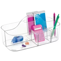MDesign Plastic Office Storage Organizer Caddy Tote With Handle, 4 Pack - Clear 14 MDesign Plastic Office Storage Organizer Caddy Tote With Handle, 4 Pack - Clear -Fashion Home Decor Store GUEST e7224497 4465 4b4a a5f2 601bdf3c3b9f